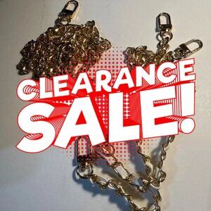 Gold Tone Bundle Of Three (3) Heavyweight Chains For Bags And Wallets